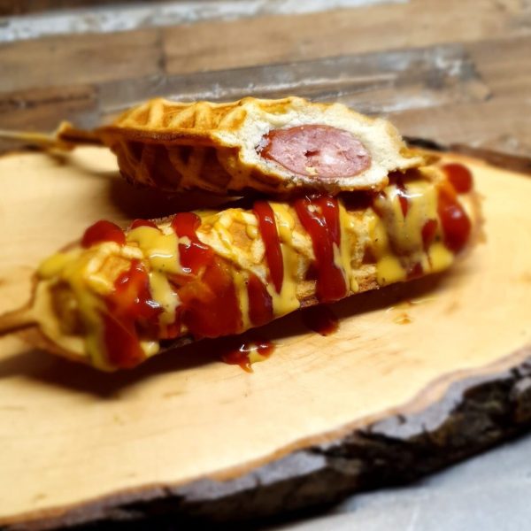 vafliniai corn dogai